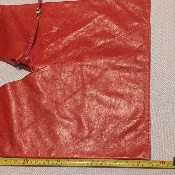 Sabina New York Red Leather Shoulder Bag Designer Purse & Wristlet  Mag Closure - Picture 5 of 12